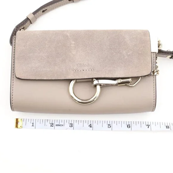 Auth Chloe Faye Small Leather Suede Bag - Picture 16 of 17